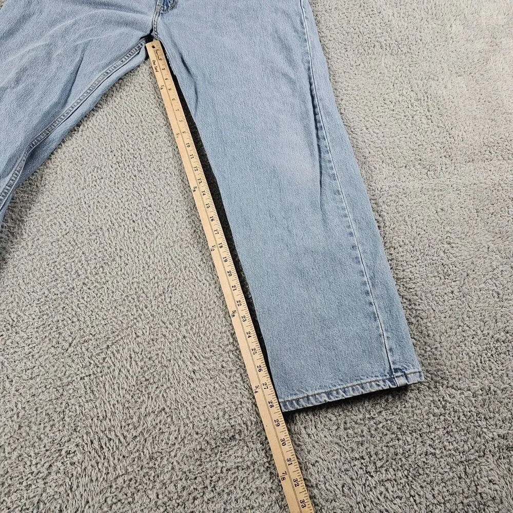 Levis 505 Jeans Mens 38x28 Blue Denim Regular Straight Grunge Y2K Vintage Casual